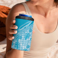 Hawaii Breadfruit Palaka 4 in 1 Can Cooler Tumbler Polu Maile Lei LT9 - Polynesian Pride