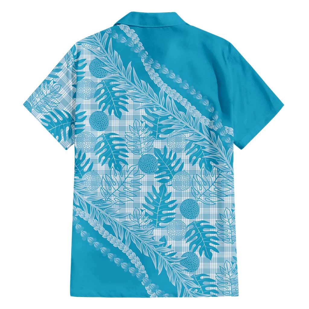 Hawaii Breadfruit Palaka Family Matching Tank Maxi Dress and Hawaiian Shirt Polu Maile Lei - Polynesian Pride