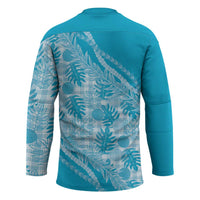 Hawaii Breadfruit Palaka Hockey Jersey Polu Maile Lei - Polynesian Pride