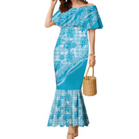 Hawaii Breadfruit Palaka Mermaid Dress Polu Maile Lei - Polynesian Pride