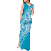 Hawaii Breadfruit Palaka Tank Maxi Dress Polu Maile Lei - Polynesian Pride