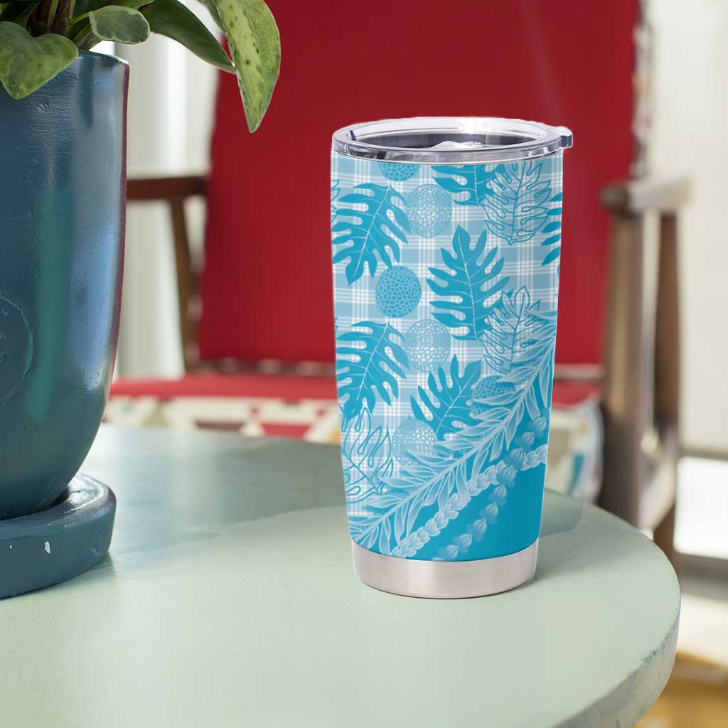 Hawaii Breadfruit Palaka Tumbler Cup Polu Maile Lei - Polynesian Pride