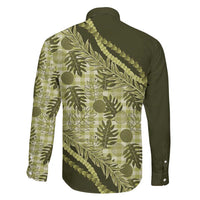 Hawaii Breadfruit Palaka Family Matching Mermaid Dress and Hawaiian Shirt Omaomao Maile Lei - Polynesian Pride