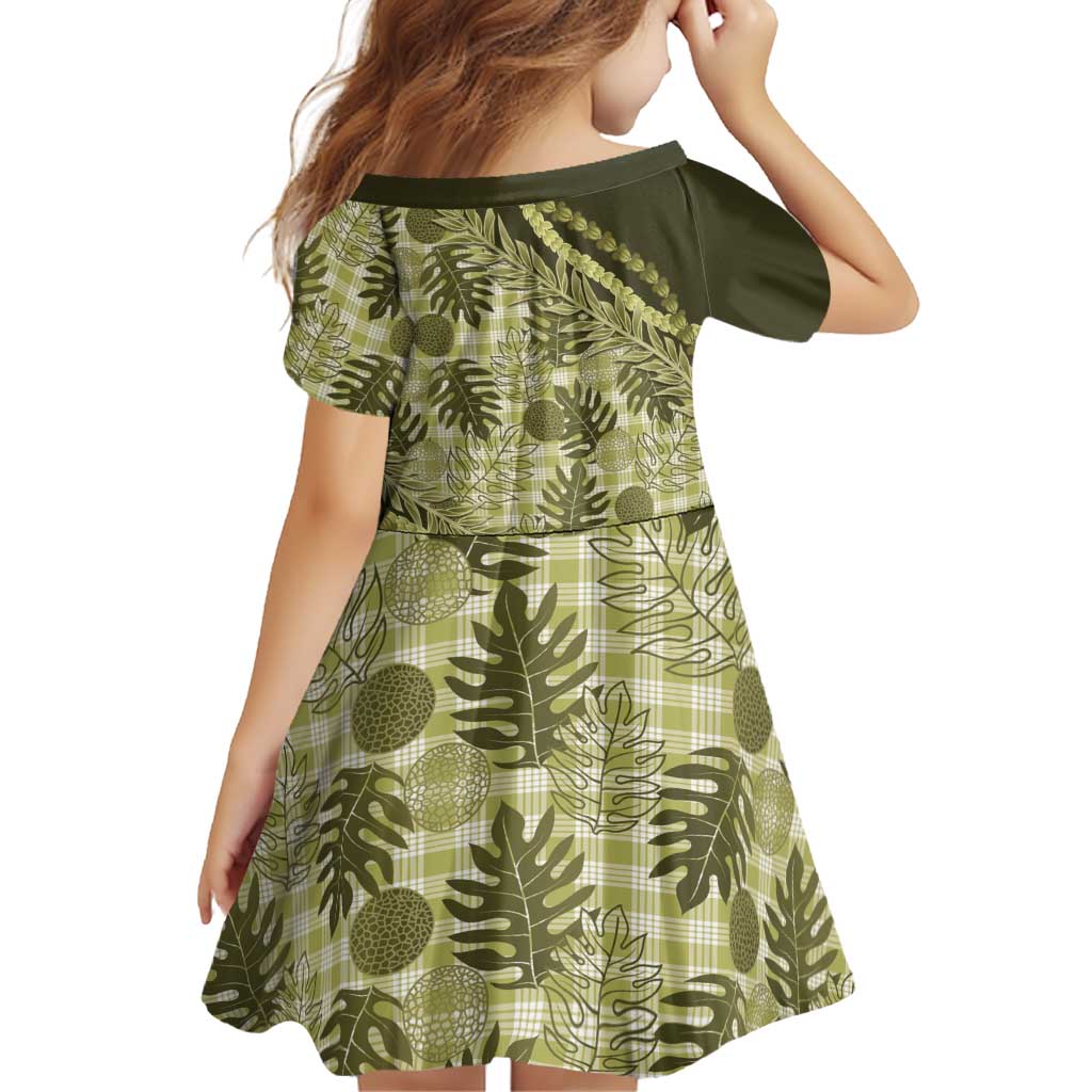 Hawaii Breadfruit Palaka Family Matching Off Shoulder Maxi Dress and Hawaiian Shirt Omaomao Maile Lei - Polynesian Pride