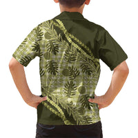 Hawaii Breadfruit Palaka Family Matching Short Sleeve Bodycon Dress and Hawaiian Shirt Omaomao Maile Lei - Polynesian Pride