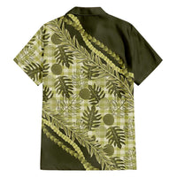 Hawaii Breadfruit Palaka Hawaiian Shirt Omaomao Maile Lei - Polynesian Pride