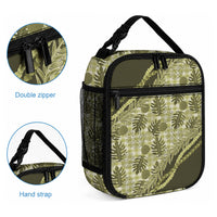 Hawaii Breadfruit Palaka Lunch Bag Omaomao Maile Lei