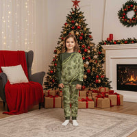 Hawaii Breadfruit Palaka Christmas Pajama Set Omaomao Maile Lei - Polynesian Pride