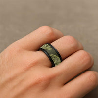 Hawaii Breadfruit Palaka Spinner Ring Omaomao Maile Lei - Polynesian Pride