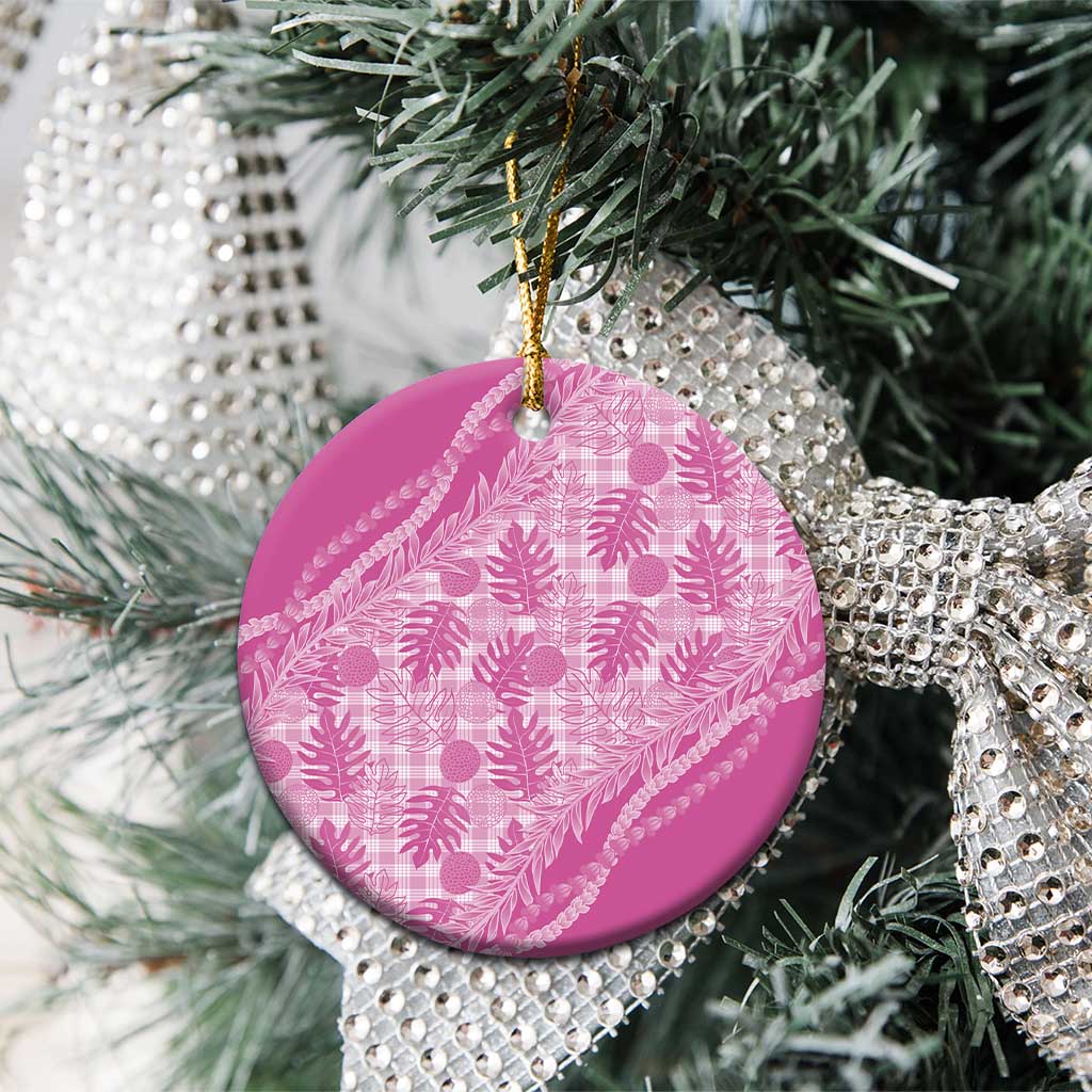 Hawaii Breadfruit Palaka Ceramic Ornament Omaomao Ulaula Maile Lei - Polynesian Pride