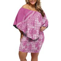 Hawaii Breadfruit Palaka Family Matching Off Shoulder Short Dress and Hawaiian Shirt Omaomao Ulaula Maile Lei - Polynesian Pride