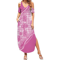 Hawaii Breadfruit Palaka Family Matching Summer Maxi Dress and Hawaiian Shirt Omaomao Ulaula Maile Lei - Polynesian Pride
