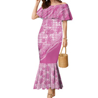 Hawaii Breadfruit Palaka Mermaid Dress Omaomao Ulaula Maile Lei - Polynesian Pride