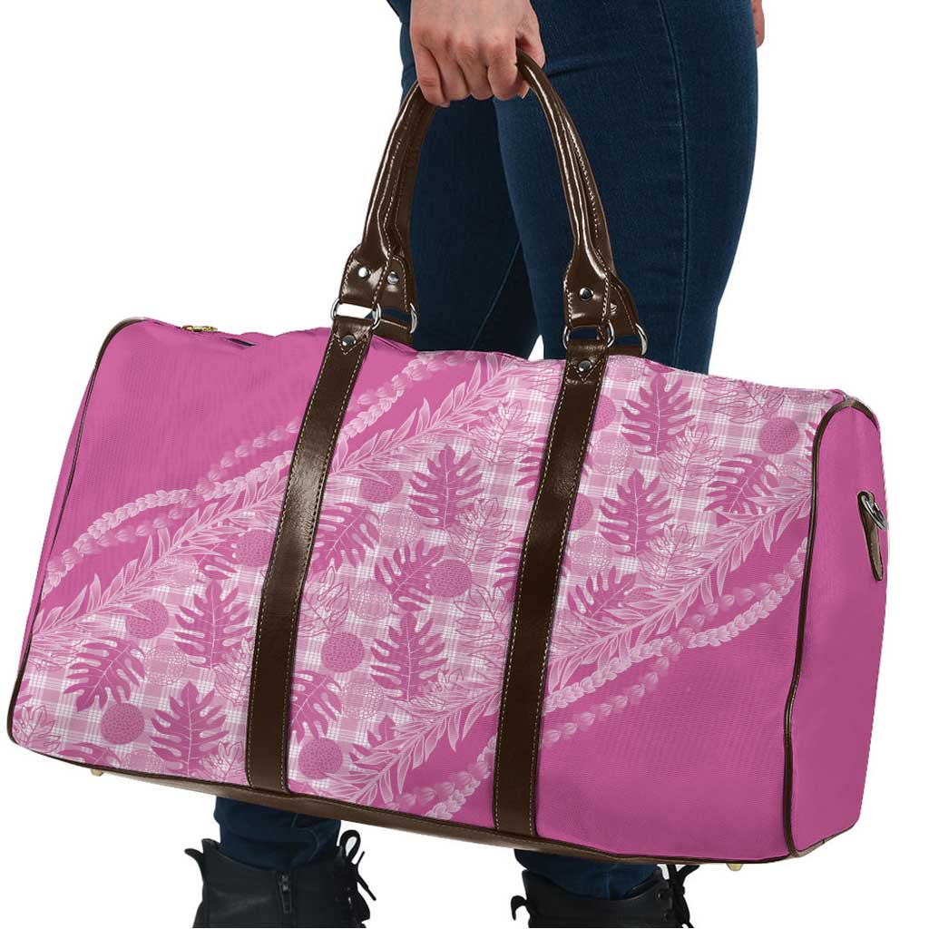 Hawaii Breadfruit Palaka Travel Bag Omaomao Ulaula Maile Lei - Polynesian Pride