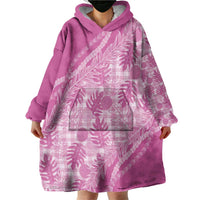Hawaii Breadfruit Palaka Wearable Blanket Hoodie Omaomao Ulaula Maile Lei LT9 - Polynesian Pride