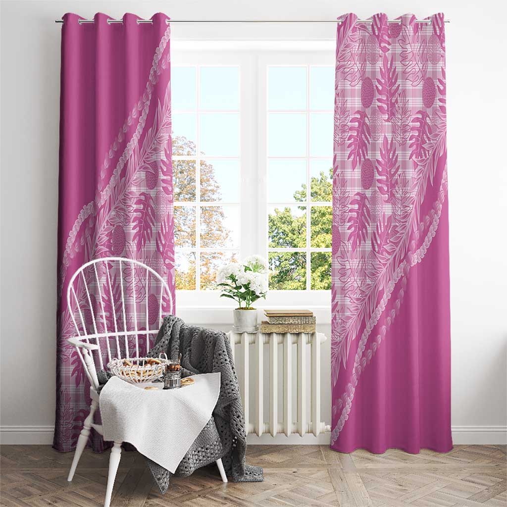Hawaii Breadfruit Palaka Window Curtain Omaomao Ulaula Maile Lei - Polynesian Pride