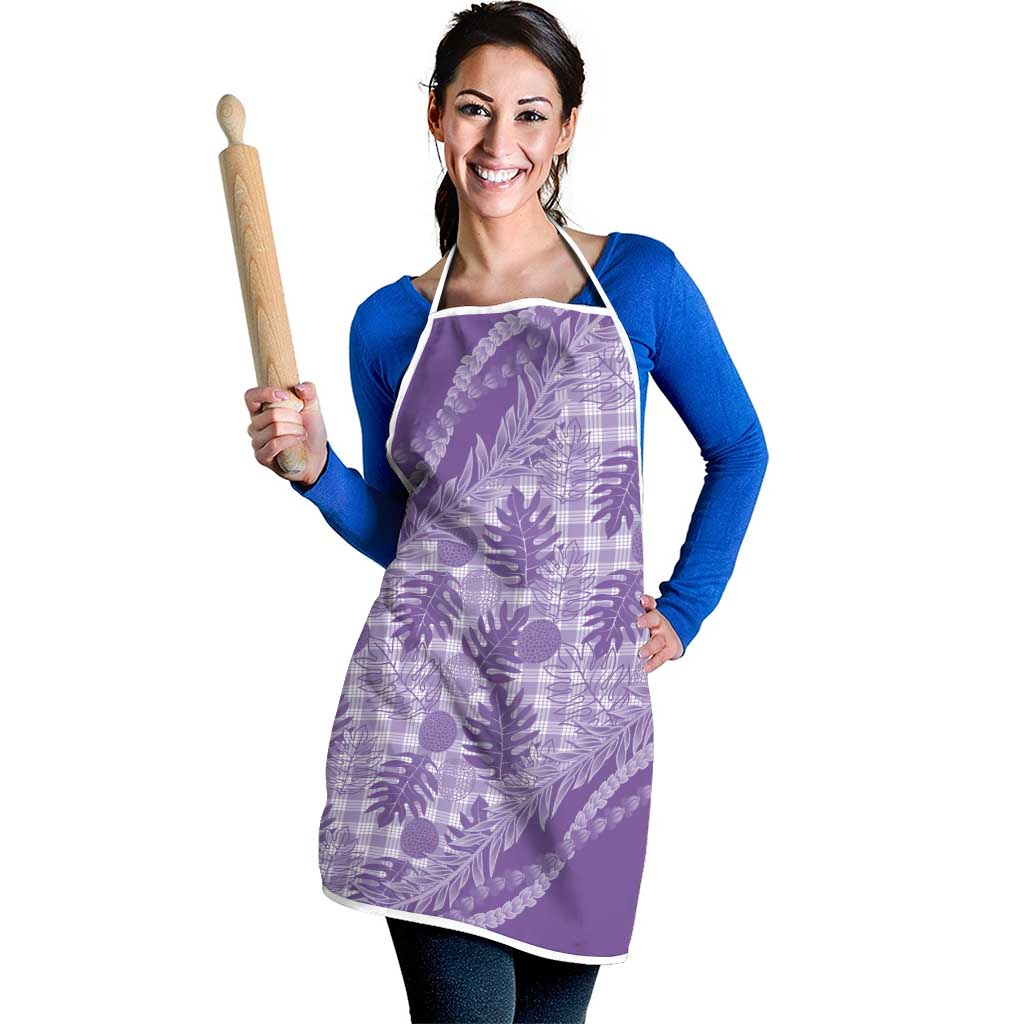 Hawaii Breadfruit Palaka Apron Poni Maile Lei - Polynesian Pride