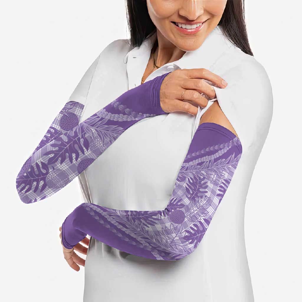 Hawaii Breadfruit Palaka Arm Sleeves Poni Maile Lei - Polynesian Pride
