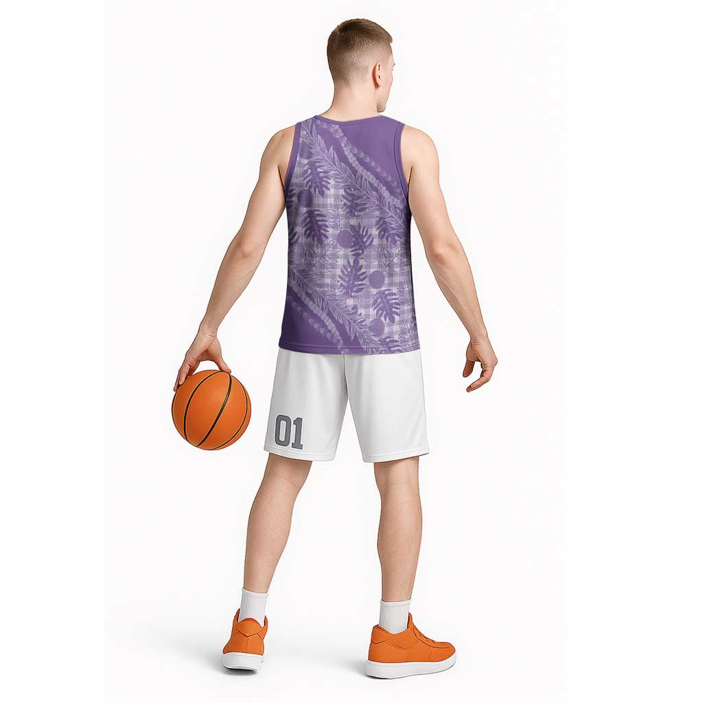 Hawaii Breadfruit Palaka Basketball Jersey Poni Maile Lei - Polynesian Pride
