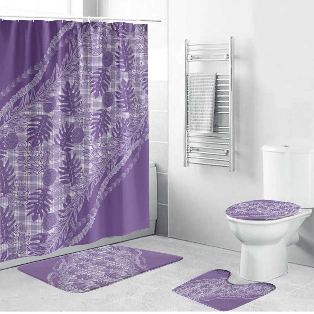 Hawaii Breadfruit Palaka Bathroom Set Poni Maile Lei - Polynesian Pride