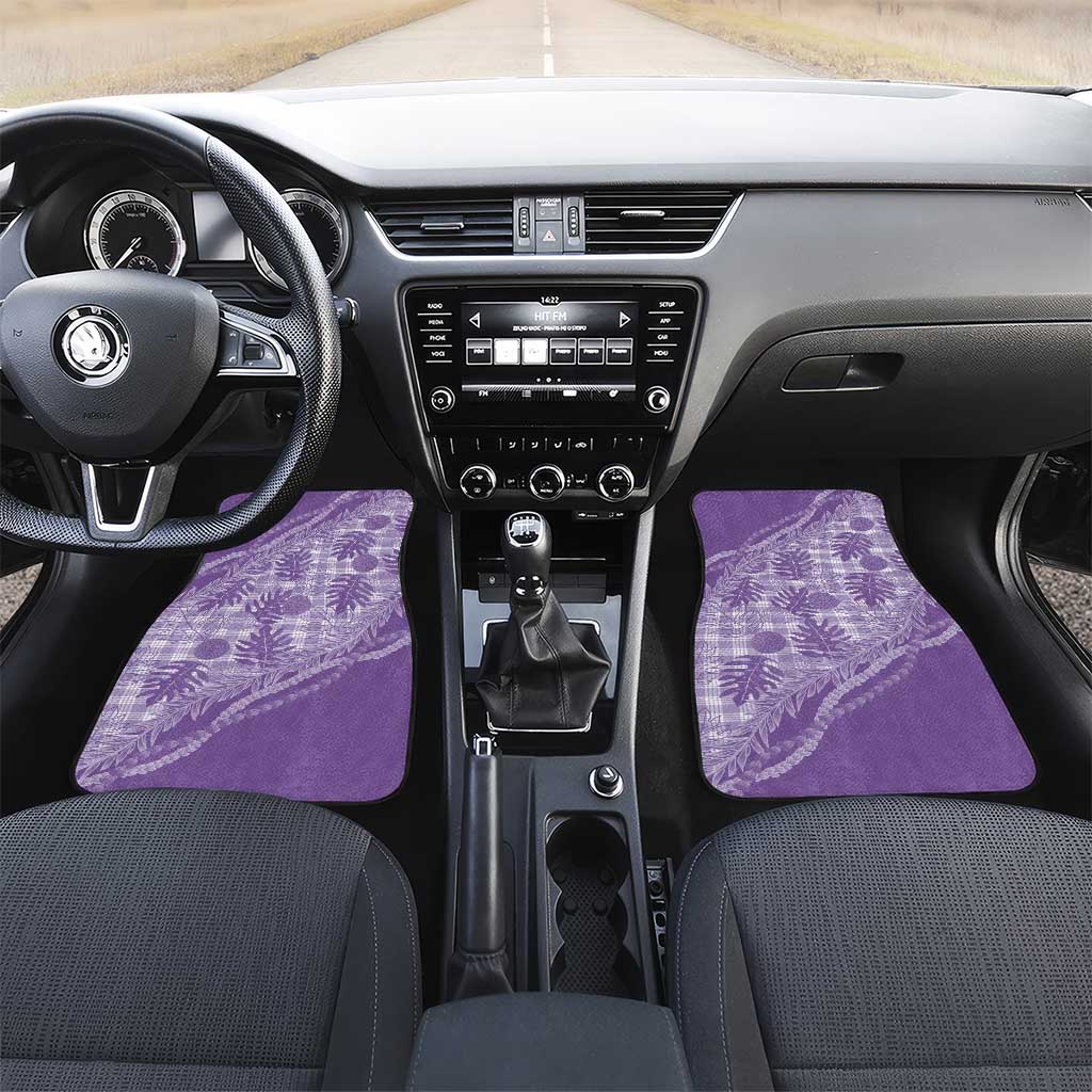 Hawaii Breadfruit Palaka Car Mats Poni Maile Lei - Polynesian Pride
