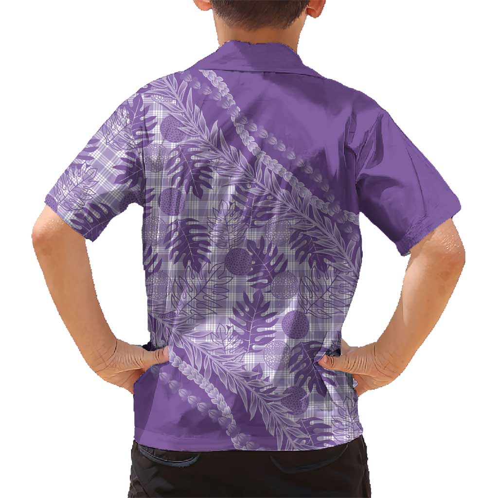 Hawaii Breadfruit Palaka Family Matching Puletasi and Hawaiian Shirt Poni Maile Lei LT9 - Polynesian Pride