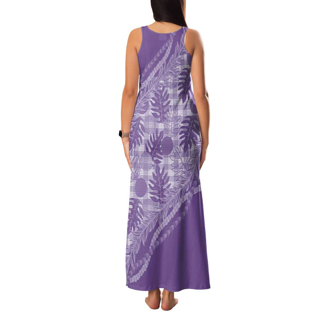 Hawaii Breadfruit Palaka Family Matching Tank Maxi Dress and Hawaiian Shirt Poni Maile Lei - Polynesian Pride