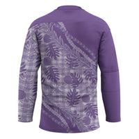 Hawaii Breadfruit Palaka Hockey Jersey Poni Maile Lei - Polynesian Pride