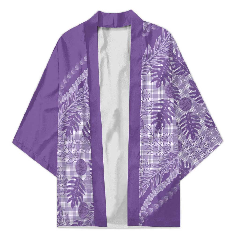 Hawaii Breadfruit Palaka Kimono Poni Maile Lei - Polynesian Pride