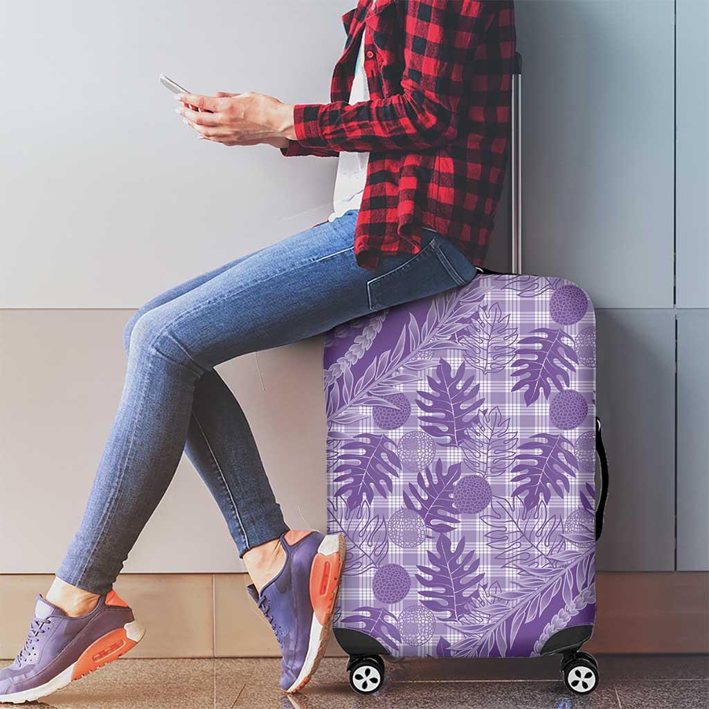 Hawaii Breadfruit Palaka Luggage Cover Poni Maile Lei - Polynesian Pride