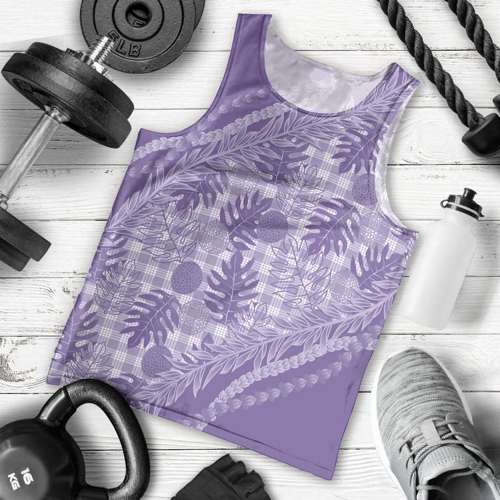 Hawaii Breadfruit Palaka Men Tank Top Poni Maile Lei - Polynesian Pride
