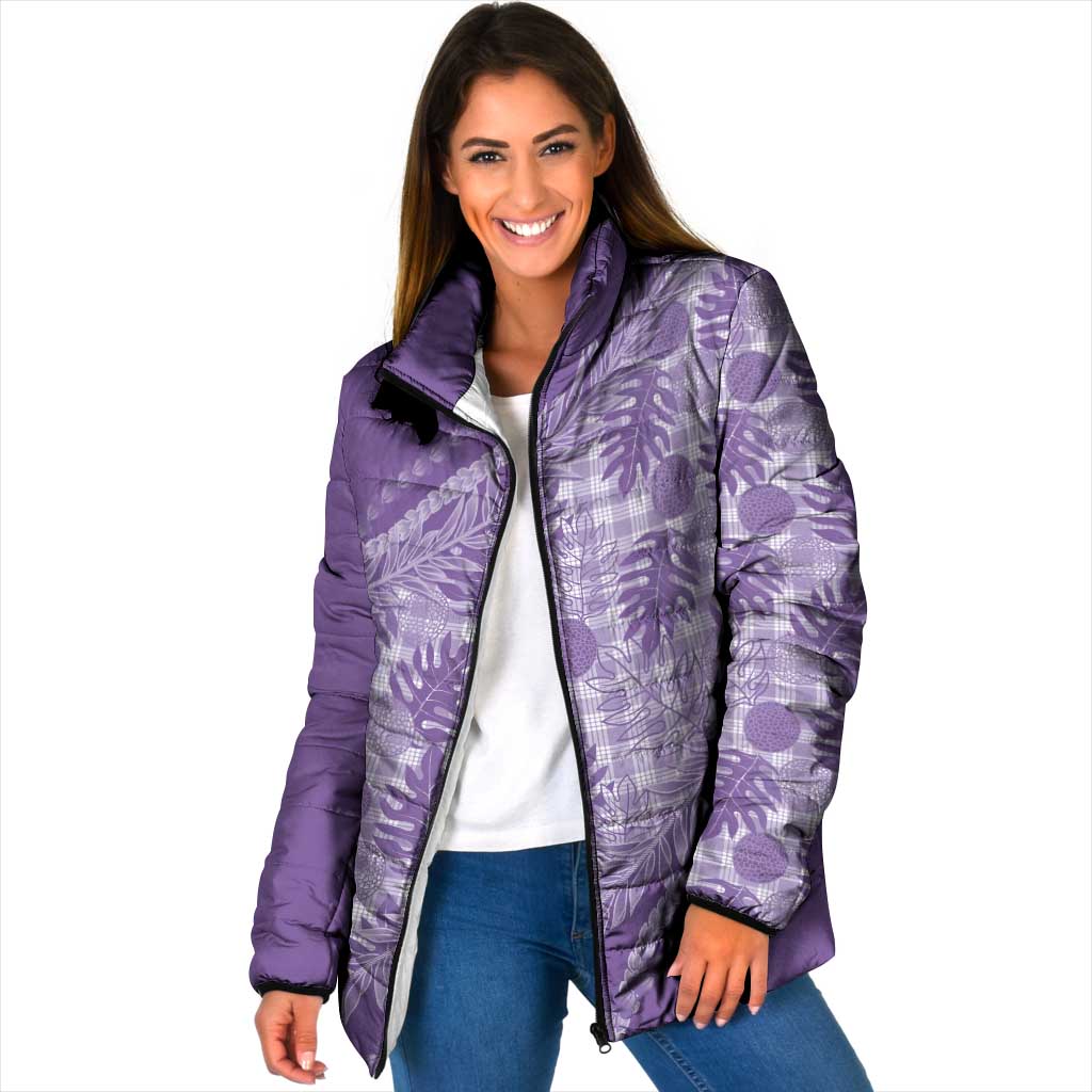 Hawaii Breadfruit Palaka Padded Jacket Poni Maile Lei - Polynesian Pride