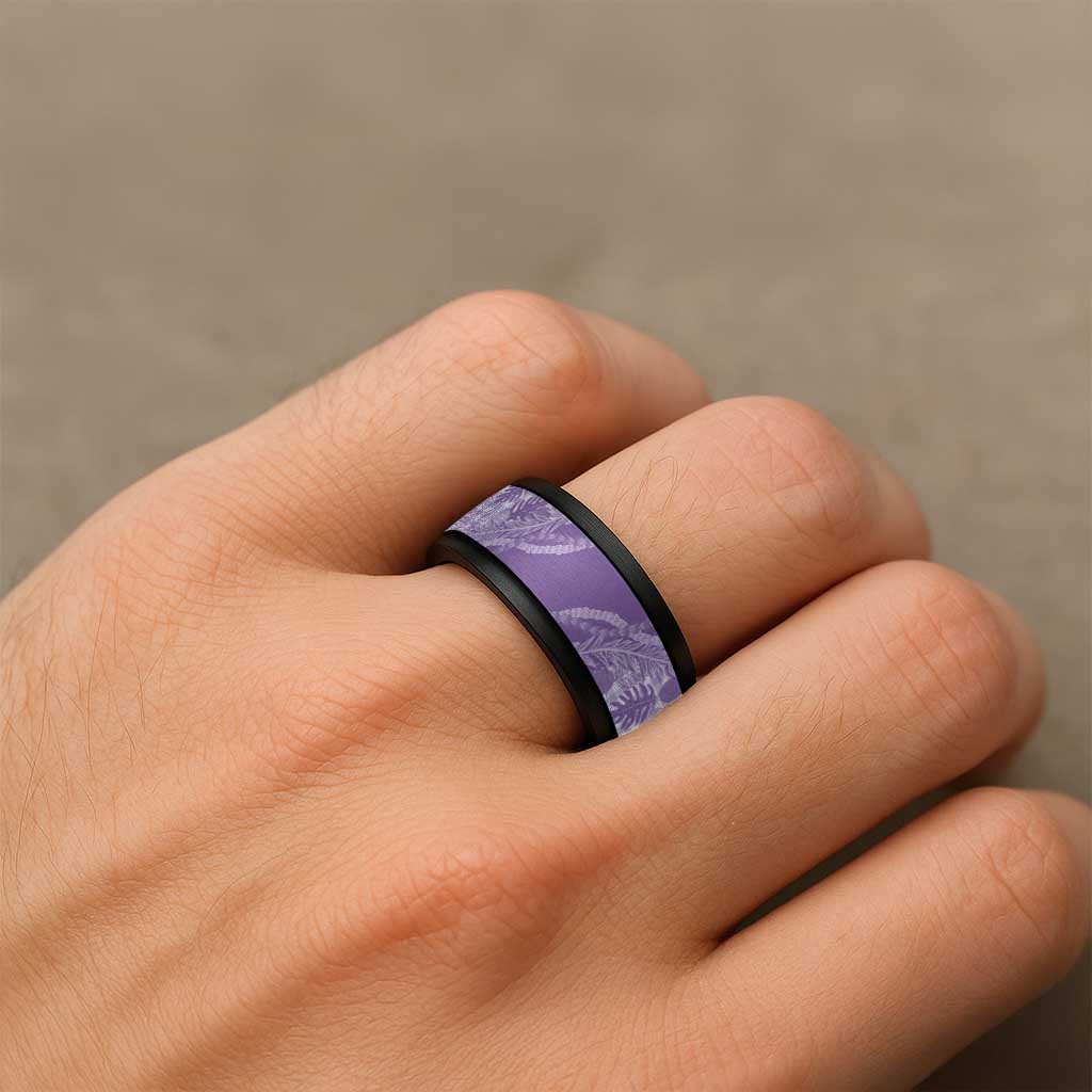 Hawaii Breadfruit Palaka Spinner Ring Poni Maile Lei - Polynesian Pride