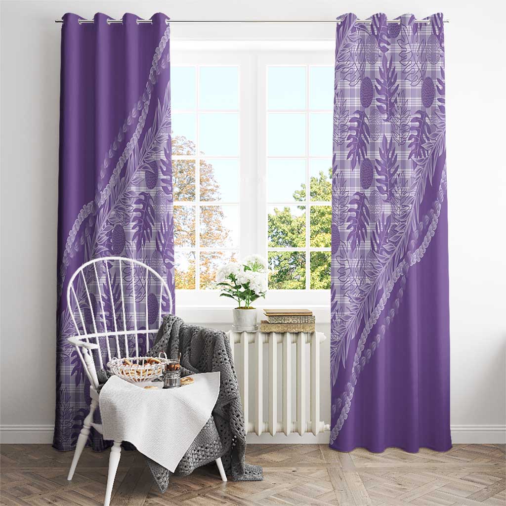 Hawaii Breadfruit Palaka Window Curtain Poni Maile Lei - Polynesian Pride