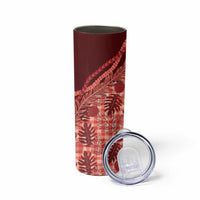 Hawaii Breadfruit Palaka Skinny Tumbler Ulaula Maile Lei LT9 - Polynesian Pride