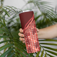 Hawaii Breadfruit Palaka Skinny Tumbler Ulaula Maile Lei LT9 - Polynesian Pride