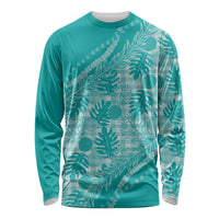 Hawaii Breadfruit Palaka Long Sleeve Shirt Polu Opal Maile Lei - Polynesian Pride