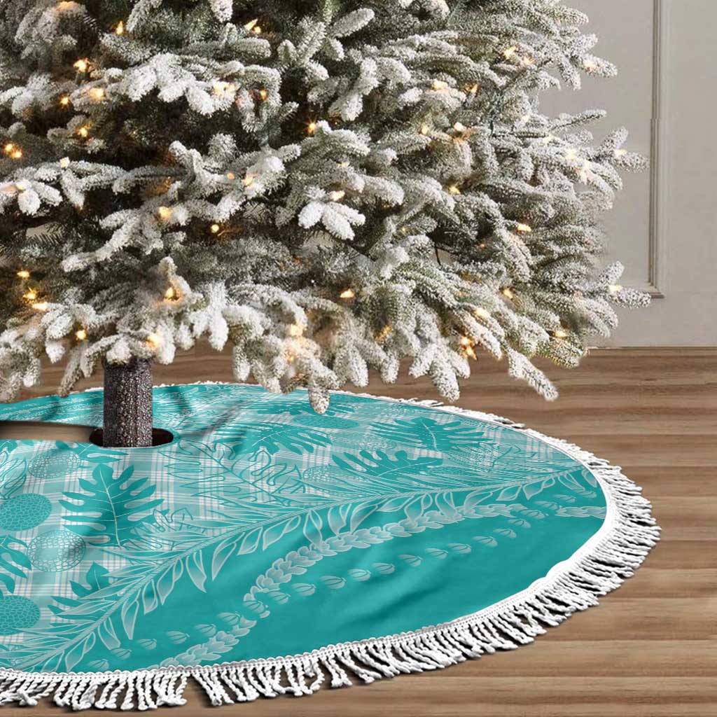 Hawaii Breadfruit Palaka Tree Skirt Polu Opal Maile Lei - Polynesian Pride