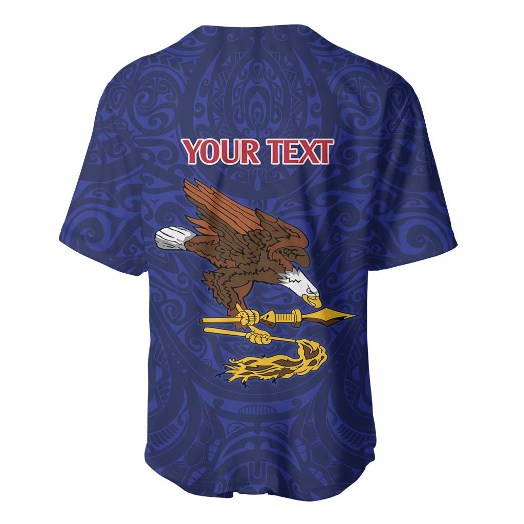 American Samoa Heart Tribal Personalized Baseball Jersey Polynesian Patterns