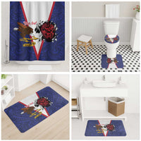 American Samoa Heart Tribal Personalized Bathroom Set Polynesian Patterns