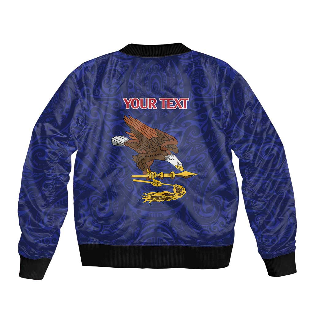 American Samoa Heart Tribal Personalized Bomber Jacket Polynesian Patterns