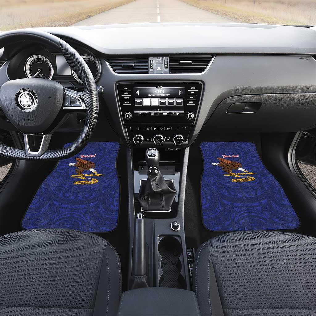 American Samoa Heart Tribal Personalized Car Mats Polynesian Patterns