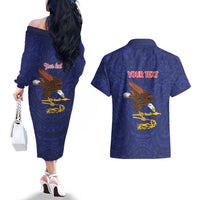 American Samoa Heart Tribal Personalized Couples Matching Off The Shoulder Long Sleeve Dress and Hawaiian Shirt Polynesian Patterns LT9 - Polynesian Pride
