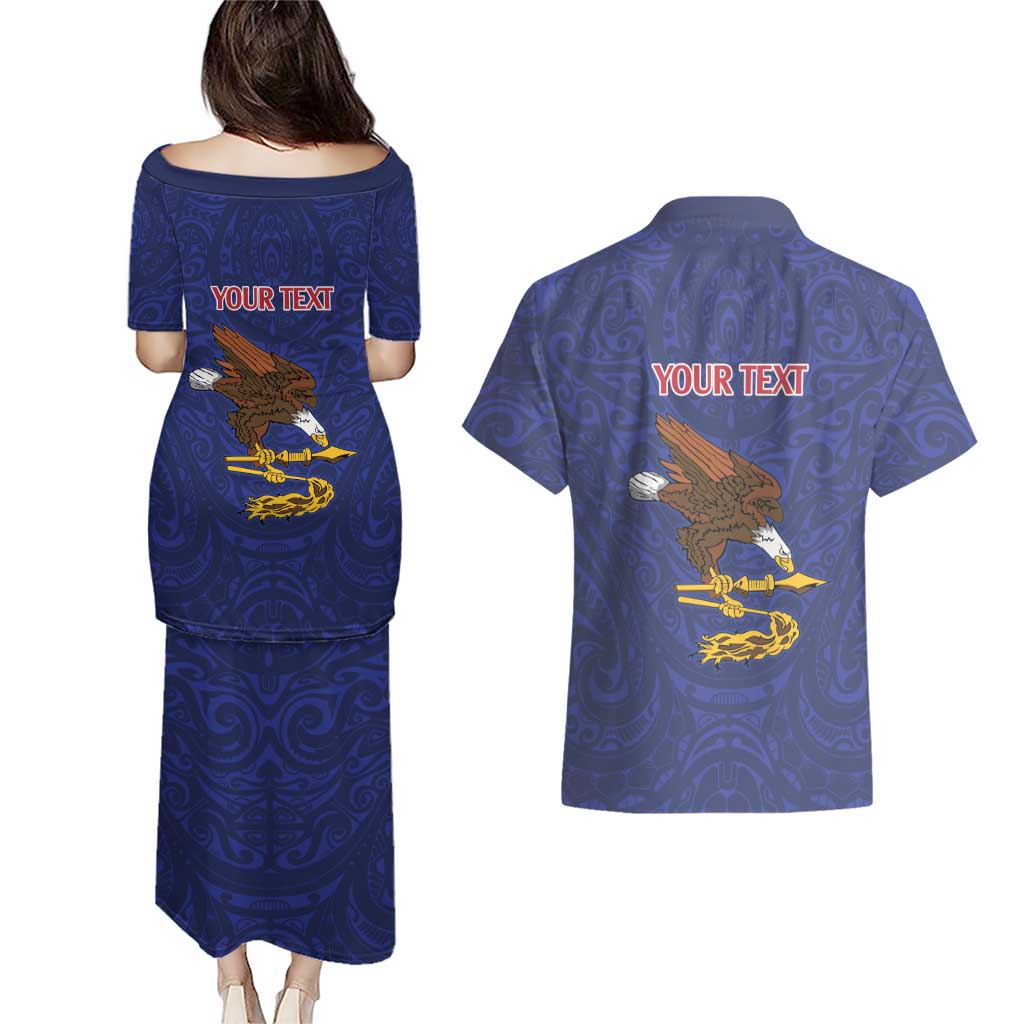 American Samoa Heart Tribal Personalized Couples Matching Puletasi and Hawaiian Shirt Polynesian Patterns LT9 - Polynesian Pride