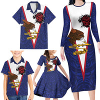 American Samoa Heart Tribal Personalized Family Matching Long Sleeve Bodycon Dress and Hawaiian Shirt Polynesian Patterns