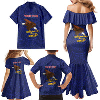 American Samoa Heart Tribal Personalized Family Matching Mermaid Dress and Hawaiian Shirt Polynesian Patterns