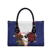 American Samoa Heart Tribal Personalized Leather Bag Polynesian Patterns