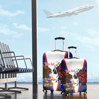 American Samoa Heart Tribal Personalized Luggage Cover Polynesian Patterns