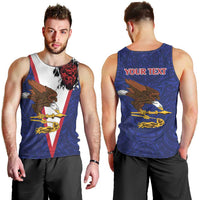 American Samoa Heart Tribal Personalized Men Tank Top Polynesian Patterns