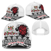 Fiji Heart Tribal Personalised Baseball Net Cap Polynesian Patterns